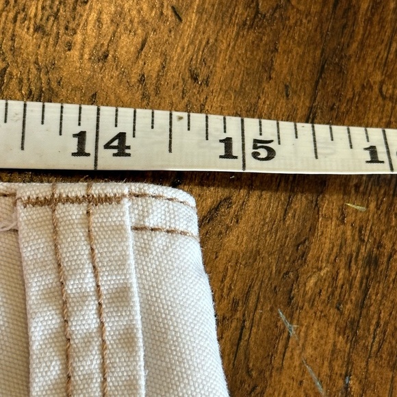 Garnet Hill | Beige/Cream Wide Leg Cropped Jeans/Pants - Picture 6 of 8